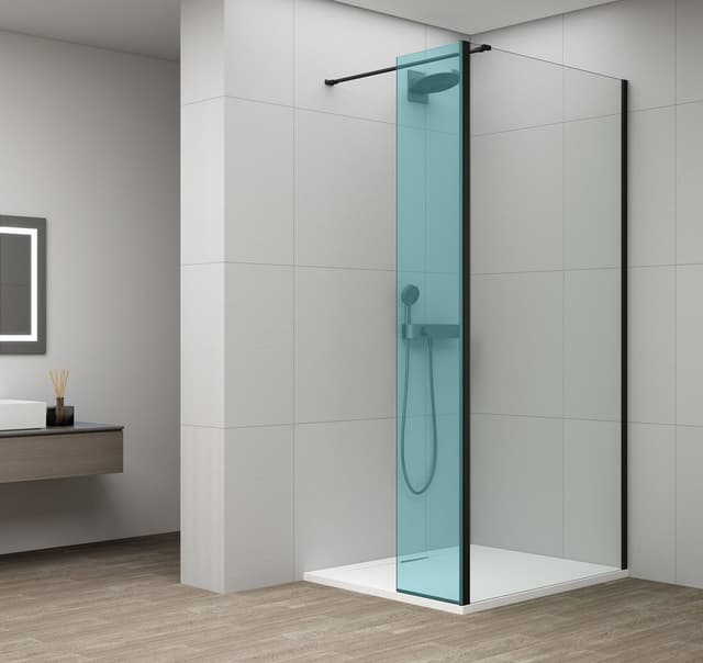 ESCA stałe szkło do panela obrotowego, 900mm, czarny mat