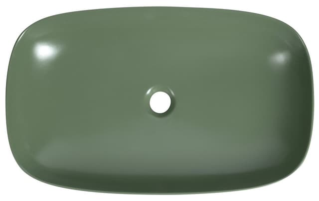 MATTEO umywalka ceramiczna nablatowa 65x40cm, zielony mat