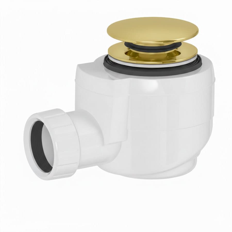 Odpływ wannowy DN40, klik-klak, złoto