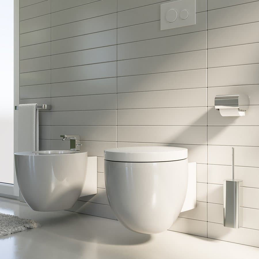 OUTLINE wieszak na papier toaletowy z klapką, chrom