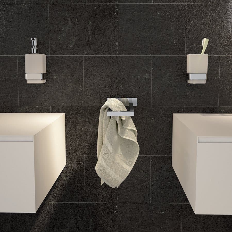 ELBA kubek, szkło mleczne, chrom