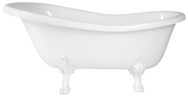 RETRO wolnostojąca wanna 168x76,2x70cm, biała, nogi białe