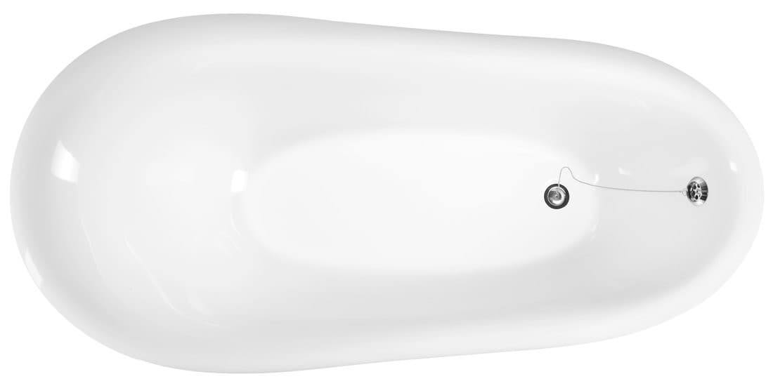 RETRO wolnostojąca wanna 168x76,2x70cm, biała, nogi białe