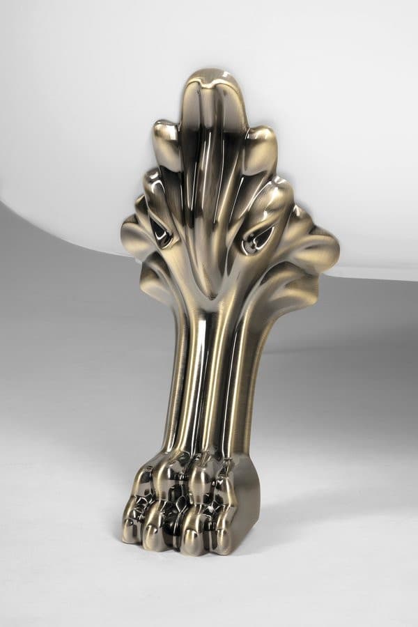 RETRO wolnostojąca wanna 174,5x82x80,5cm, biała, nogi brąz