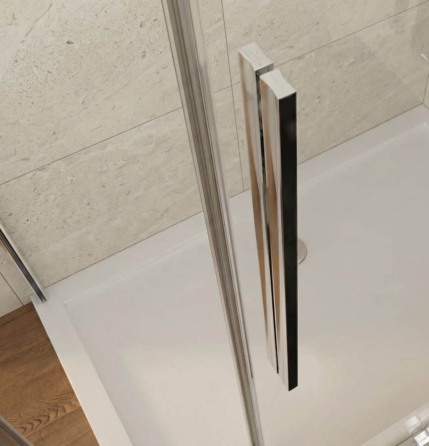 LUXOR drzwi wejście z rogu 800mm, szkło czyste