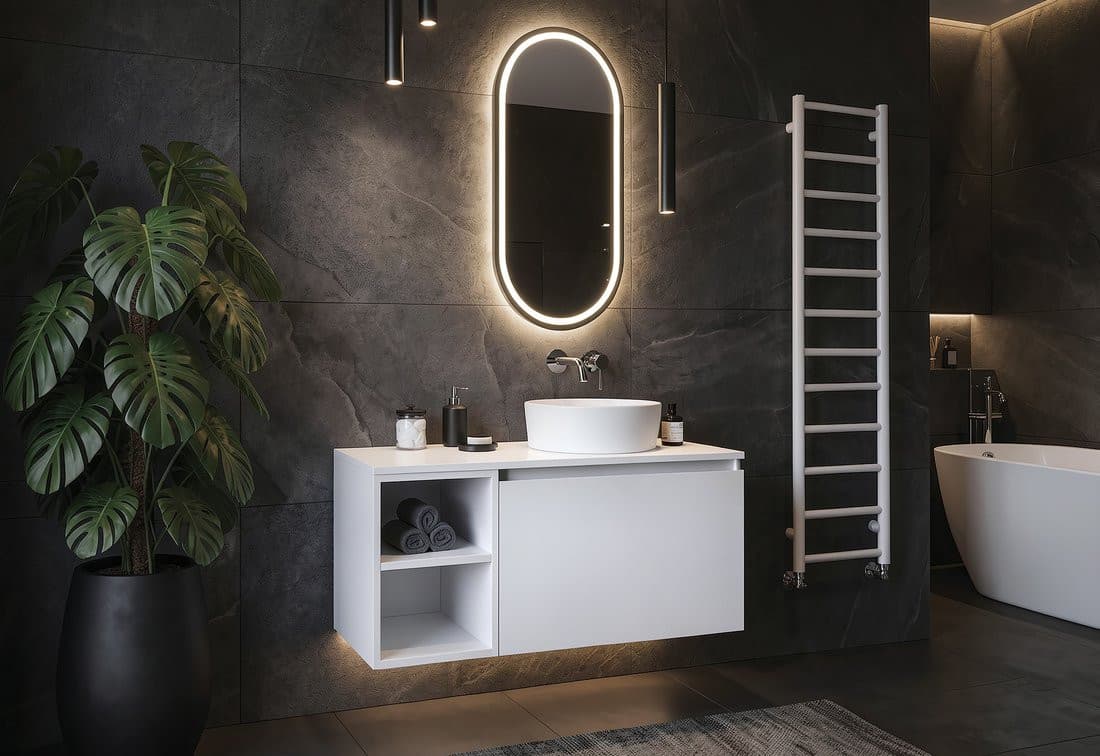 LOREA blat Rockstone 171x1,2x52,5cm, biały mat