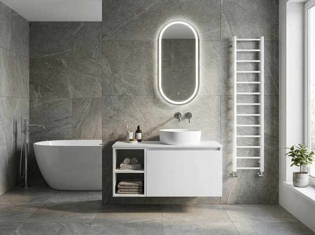 LOREA blat Rockstone 191x1,2x52,5cm, biały mat
