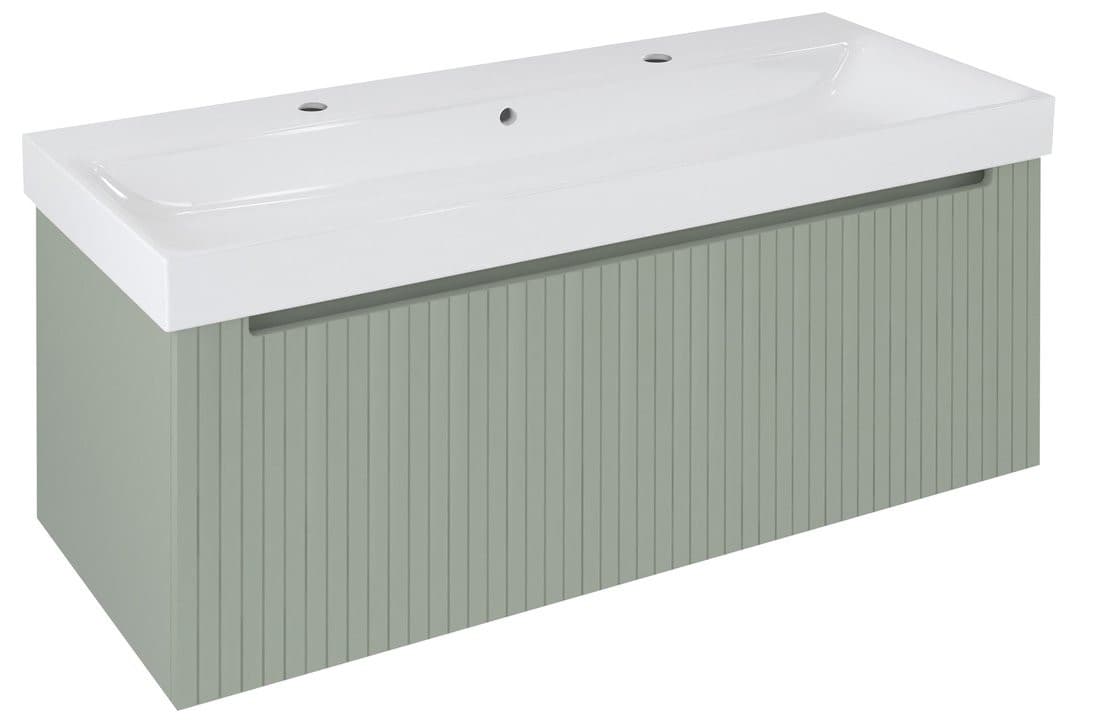 NELIO STRIP szafka umywalkowa 116,5x44x49cm, verde