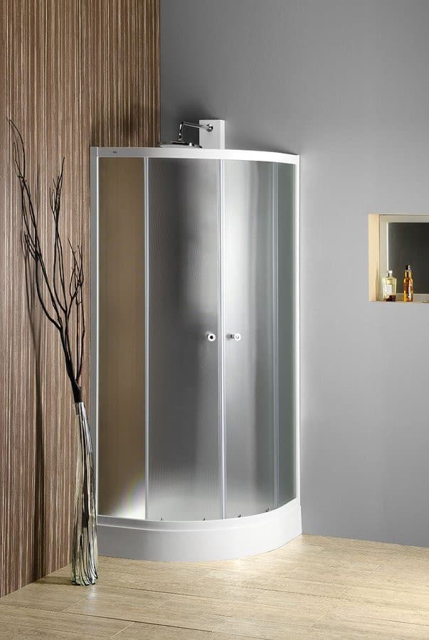 ARLEN kabina prysznicowa półokrągła 900x900x1850 mm, szkło Brick