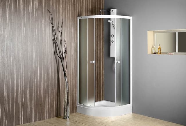 ARLEN kabina prysznicowa półokrągła 800x800x1850 mm, szkło Brick