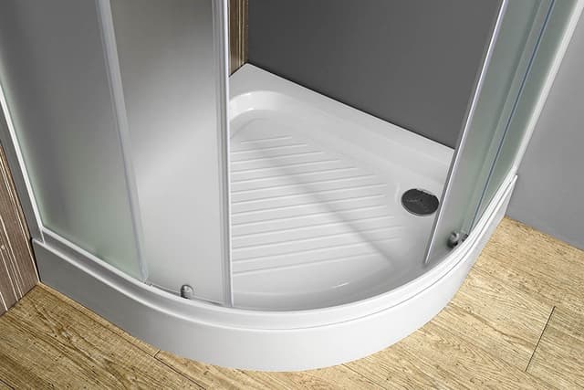 ARLEN kabina prysznicowa półokrągła 800x800x1850 mm, szkło Brick