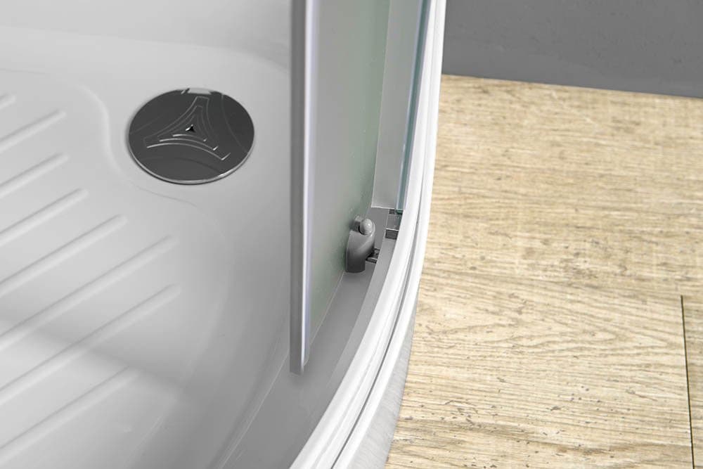 ARLEN kabina prysznicowa półokrągła 800x800x1850 mm, szkło Brick