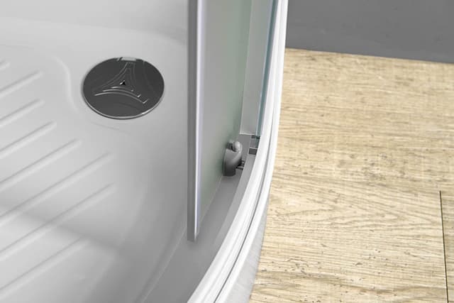 ARLEN kabina prysznicowa półokrągła 800x800x1850 mm, szkło Brick