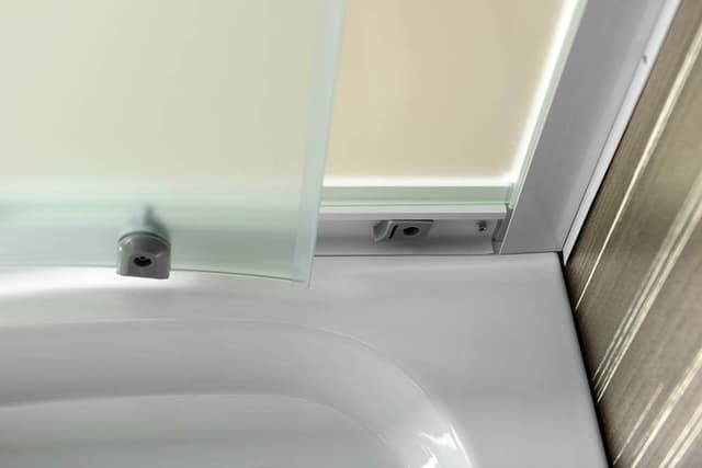 ARLEN kabina prysznicowa półokrągła 800x800x1850 mm, szkło Brick