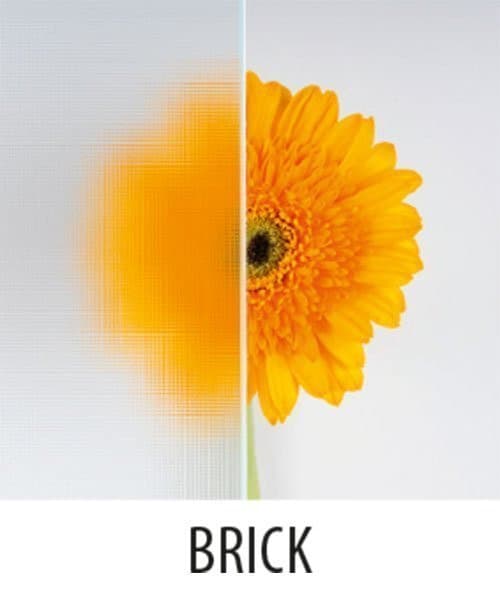 ARLEN kabina prysznicowa półokrągła 800x800x1850 mm, szkło Brick