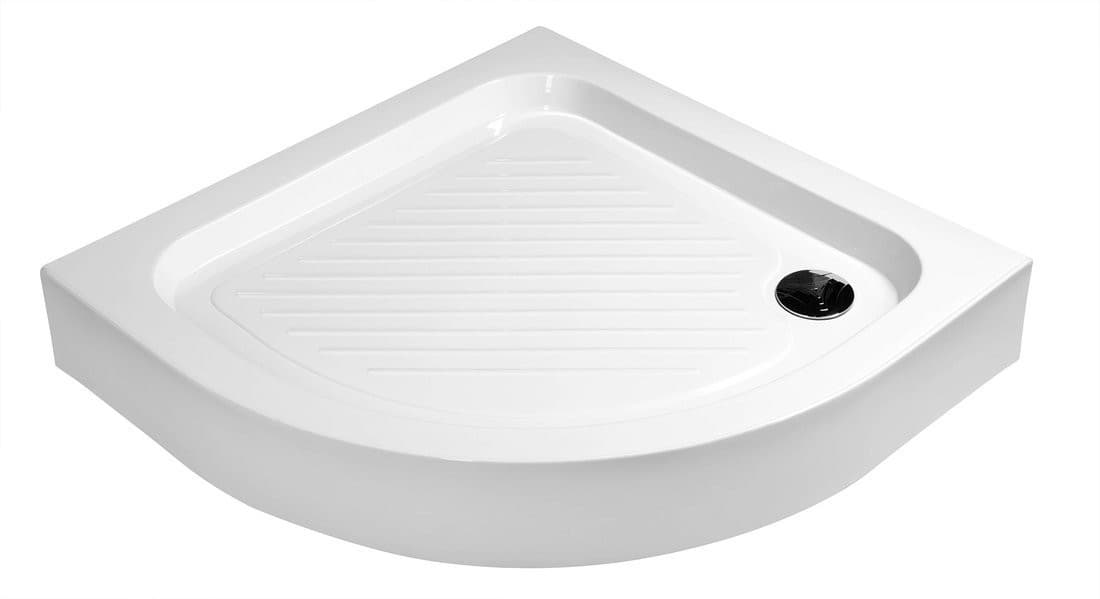 Brodzik prysznicowy samonośny akrylowy, półokrągły 90x90x15cm