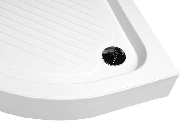 Brodzik prysznicowy samonośny akrylowy, półokrągły 80x80x15cm