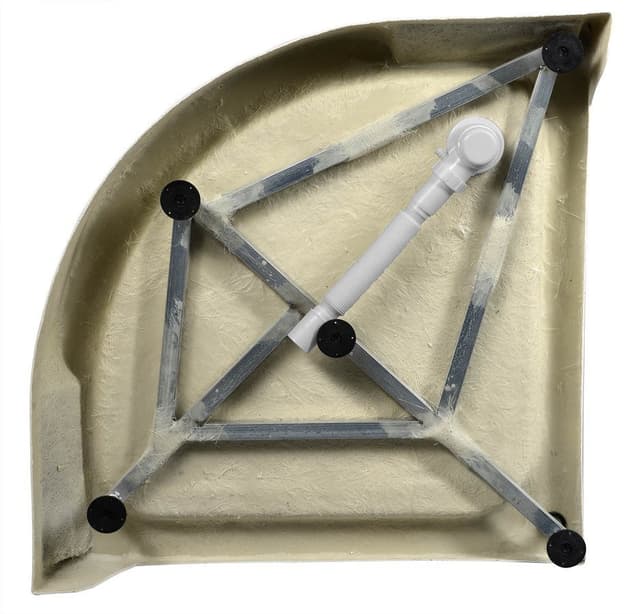 Brodzik prysznicowy samonośny akrylowy, półokrągły 80x80x15cm