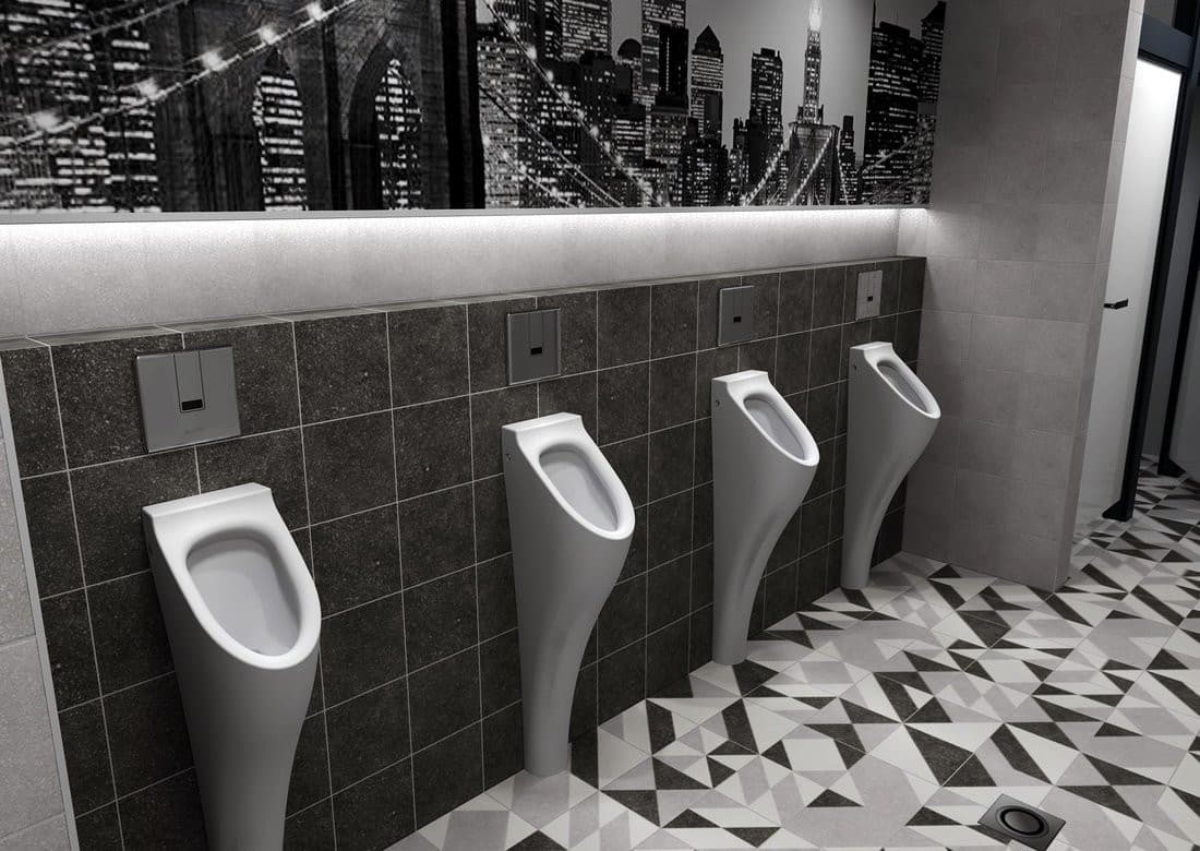 Podtynkowy automatyczny spłukiwacz do pisuaru 6V (4xAA), stal nierdzewna