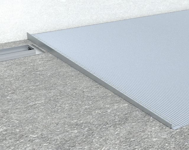 Listwa spadkowa prawa, wysokość 10mm, długość 1200mm, stal nierdzewna mat