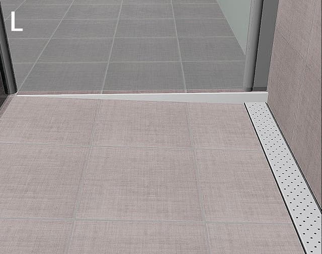 Listwa spadkowa lewa, wysokość 12mm, długość 1200mm, stal nierdzewna mat