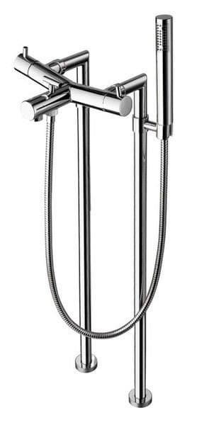 Podłączenie do instalacji baterii wannowej wolnostojącej (para), chrom