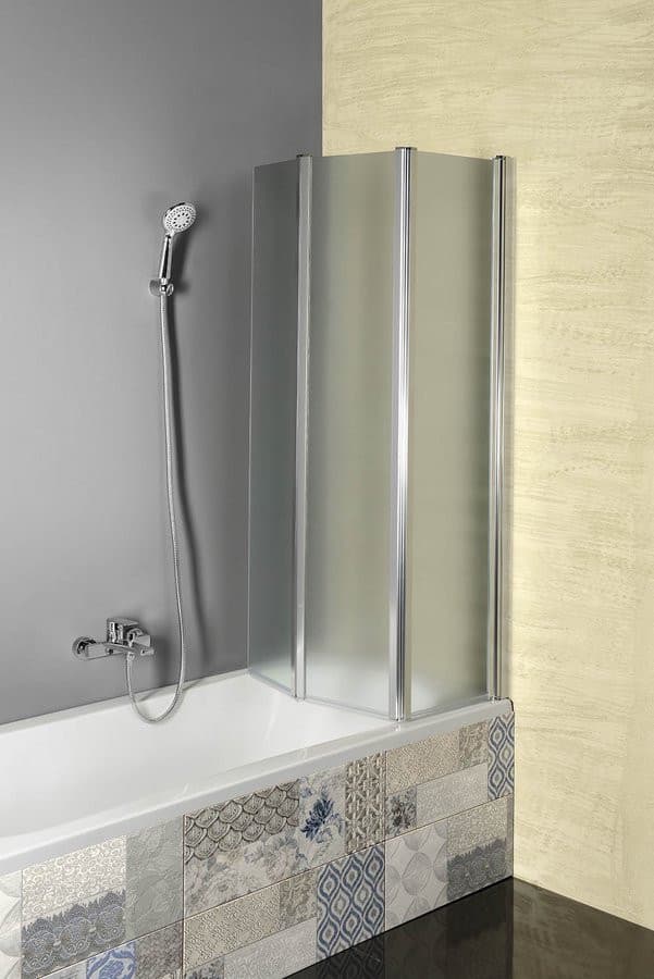 VANDA parawan wannowy składany 1000x1400 mm, chrom, szkło matowe