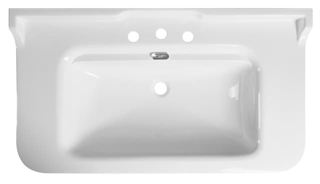 WALDORF umywalka ceramiczna 100x55cm, z 3 otworami na baterię, biały