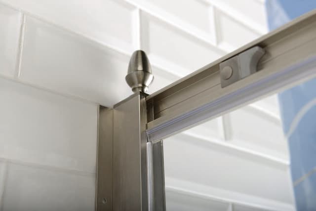 ANTIQUE kabina półokrągła 1000x1000mm, drzwi przesuwne podwójne, brąz