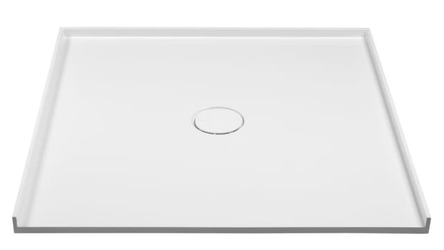 MIRAI brodzik kompozytowy do montażu w płytkach, 90x90x1,8cm, biały