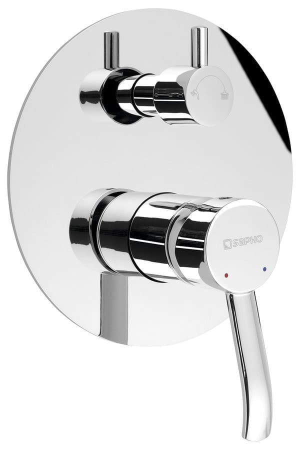 LUKA bateria prysznicowa podtynkowa, 2 wyjścia, obrotowy przełącznik, chrom