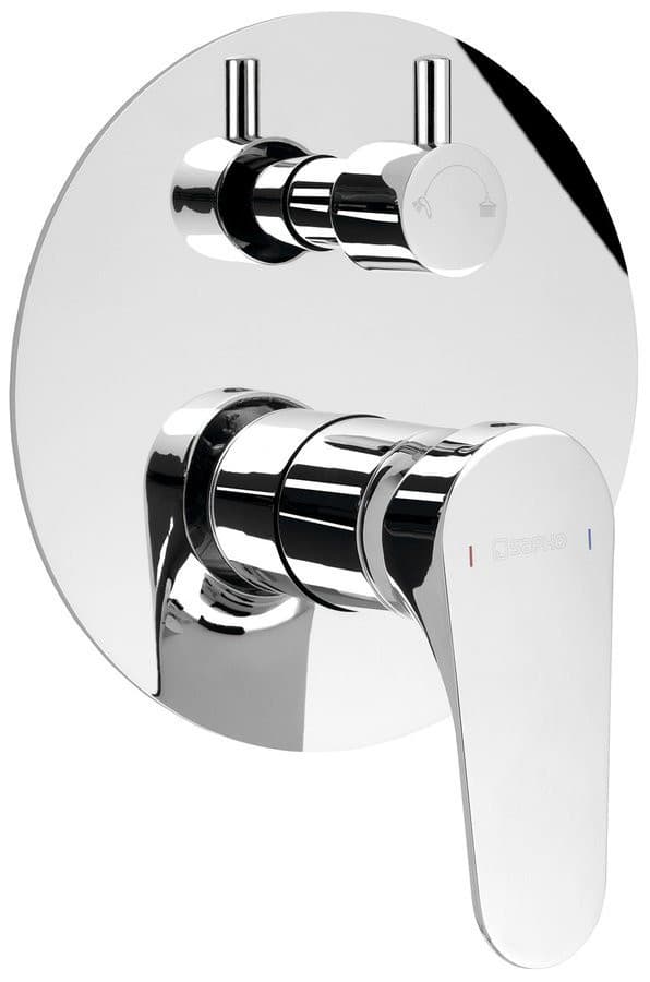 CORNELI bateria prysznicowa ścienna, 2 wyjścia, obrotowy przełącznik, chrom