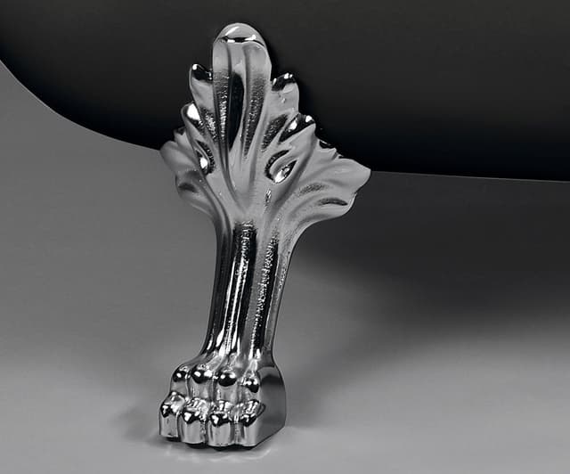 CHARLESTON wanna wolnostojąca 188x83x69cm, nogi chrom, czarno/biała