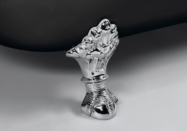 FOXTROT wanna wolnostojąca 170x75x64cm, nogi chrom, czarno/biała