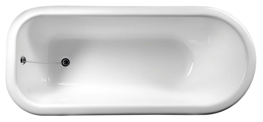 FOXTROT wanna wolnostojąca 170x75x64cm, nogi białe, czarno/biała