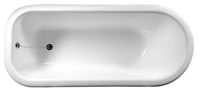 FOXTROT wanna wolnostojąca 170x75x64cm, nogi białe, czarno/biała