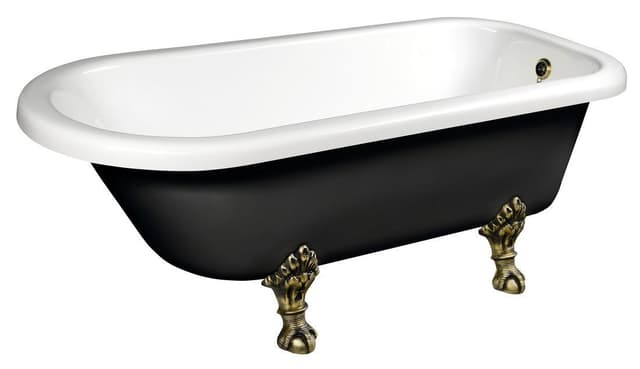 FOXTROT wanna wolnostojąca 170x75x64cm, nogi brąz, czarno/biała