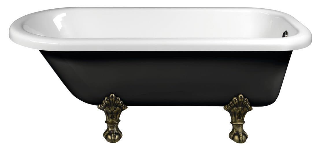 FOXTROT wanna wolnostojąca 170x75x64cm, nogi brąz, czarno/biała