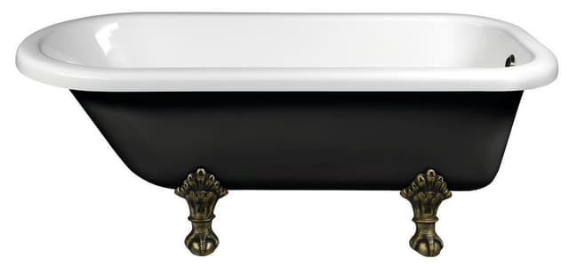 FOXTROT wanna wolnostojąca 170x75x64cm, nogi brąz, czarno/biała