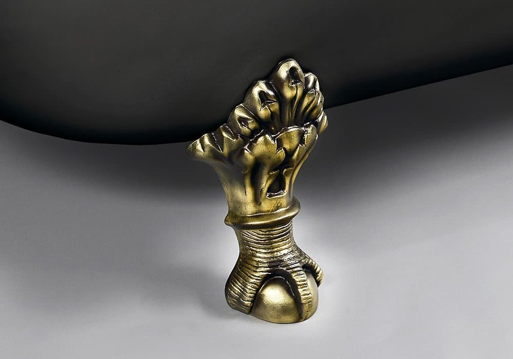 FOXTROT wanna wolnostojąca 170x75x64cm, nogi brąz, czarno/biała