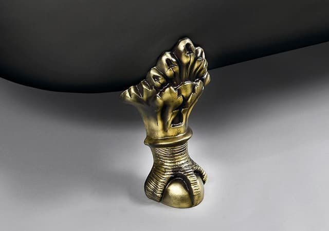 FOXTROT wanna wolnostojąca 170x75x64cm, nogi brąz, czarno/biała