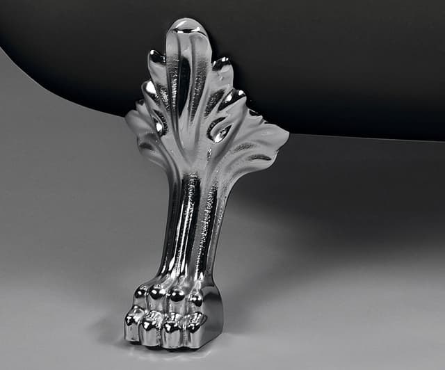 RETRO wanna wolnostojąca 167,5x76x71cm, nogi chrom mat, czarno/biała