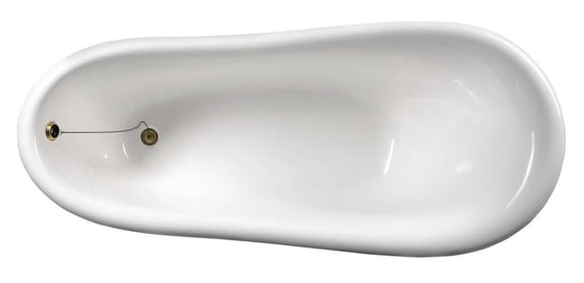 RETRO wanna wolnostojąca 158x76x71cm, nogi białe, czarno/biała