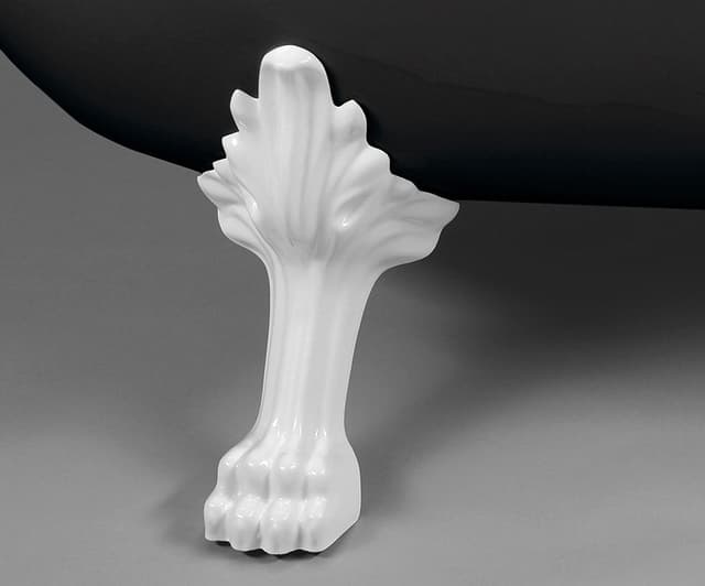 RETRO wanna wolnostojąca 158x76x71cm, nogi białe, czarno/biała