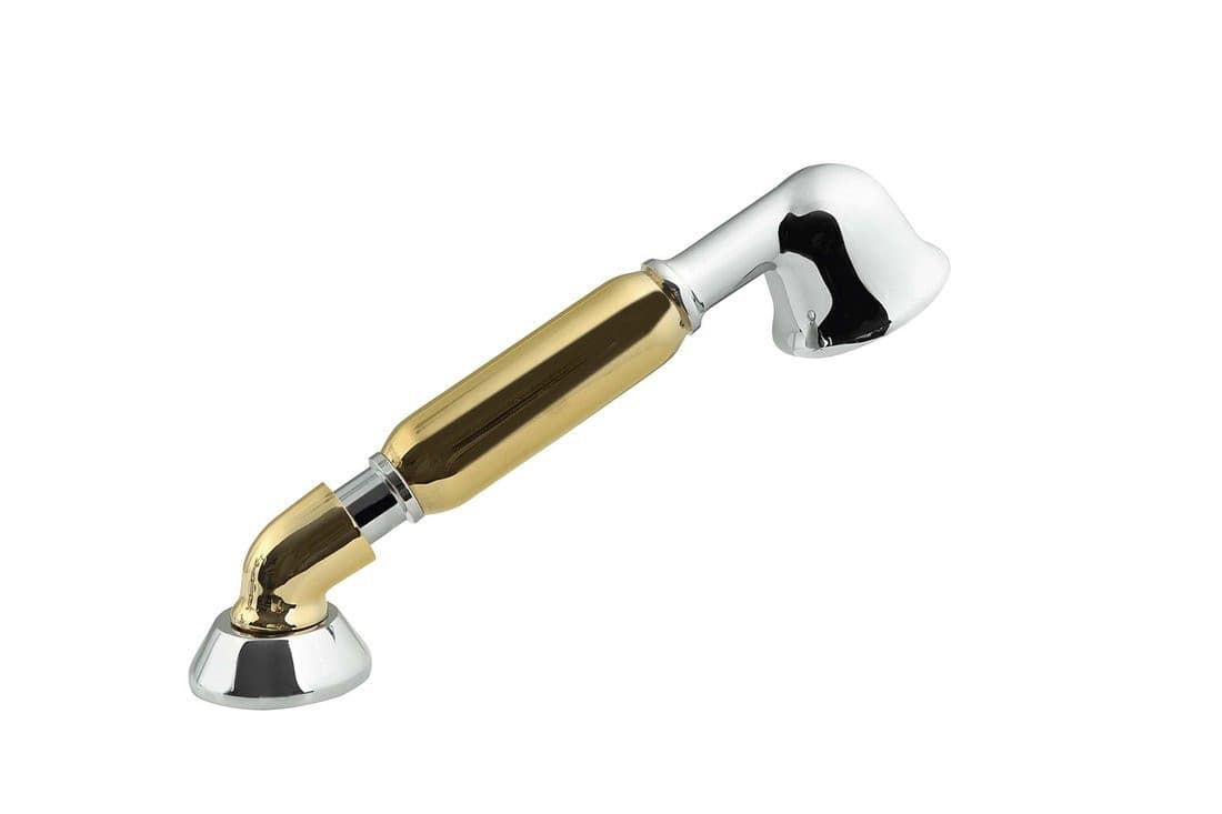 ANTEA pięcioelementowa bateria na brzeg wanny z wylewką retro, chrom/złoto