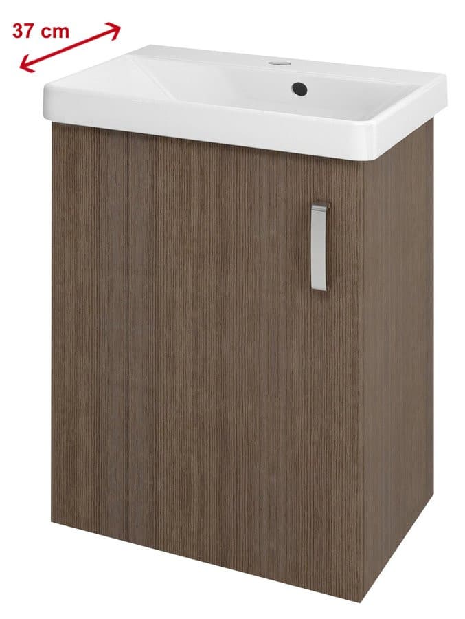 THEIA szafka umywalkowa 50,9x70x35cm, 1 drzwiczki, lewa, sosna rustykalna