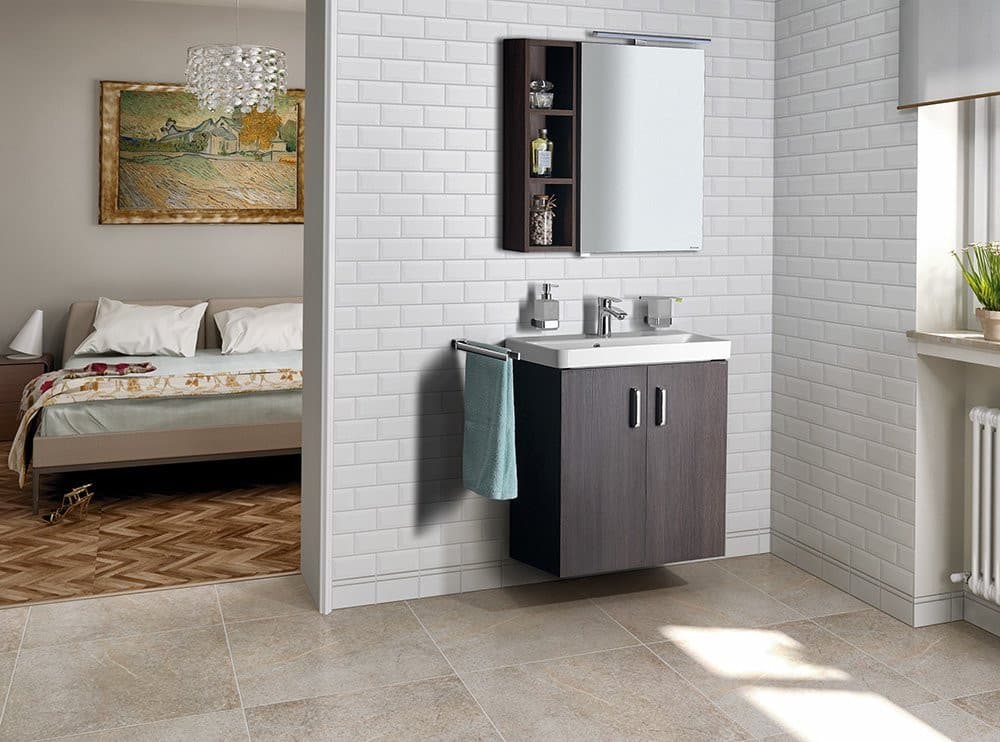 THEIA szafka umywalkowa 66,3x70x35cm, 2 drzwiczki, sosna rustykalna