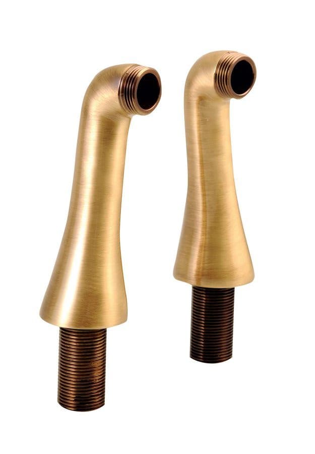 ANTEA podłączenie do instalacji baterii na brzeg wanny (para), brąz