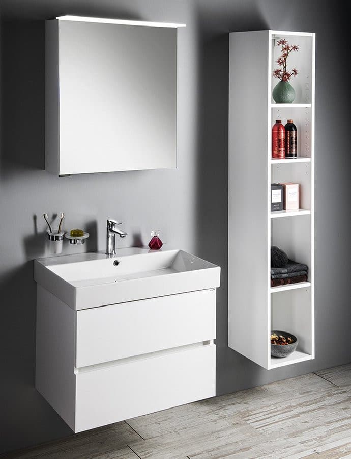 ESPACE słupek wysoki, otwarty z półkami 30x172x32cm, dąb srebrny