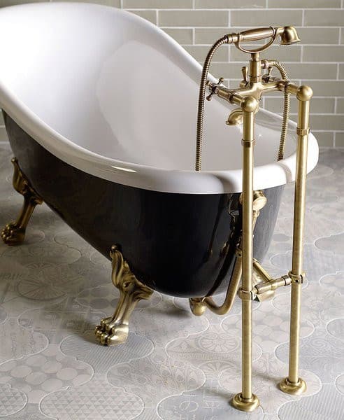 ANTEA podłączenie do instalacji baterii wannowej wolnostojącej (para), brąz